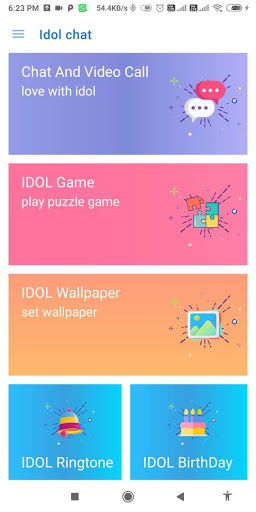 Android application Black Pink & Idol Messenger screenshort