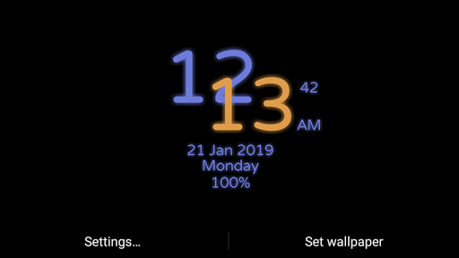 Awesome Digital Clock Lwp Screen 2