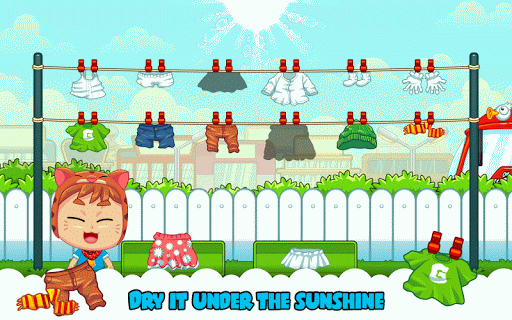 Screenshot of Marbel Laundry - Kids Game