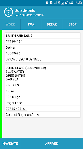 TrackTrans Proof of Delivery Screen 2