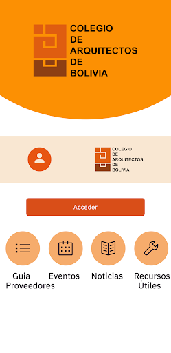 Android application Colegio Arquitectos de Bolivia screenshort