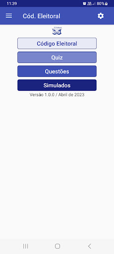Android application Código Eleitoral - Lei 4.737 screenshort