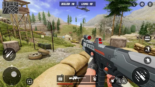 Sniper War: 銃ゲーム- 銃を撃つ