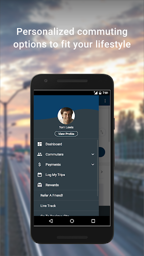 Android application ecoCommute screenshort