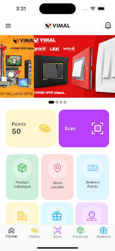 Android application Vimal Rewards screenshort