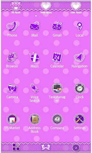 Purple polka dot Wallpaper Screen 3