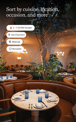 Screenshot of OpenTable