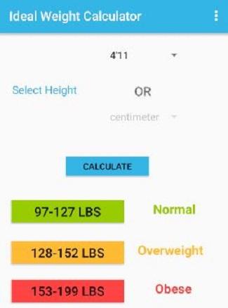 Ideal Weight Calculator Screenshot 1 - AppWisp.com
