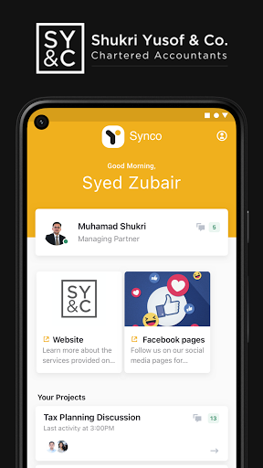 Android application Synco: Accountant Support screenshort