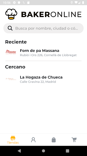 Vista previa de la aplicación
