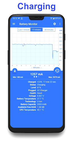 Android application Battery Charging Monitor screenshort