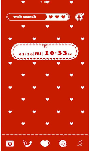 Android application Cute Wallpaper Polka Hearts screenshort