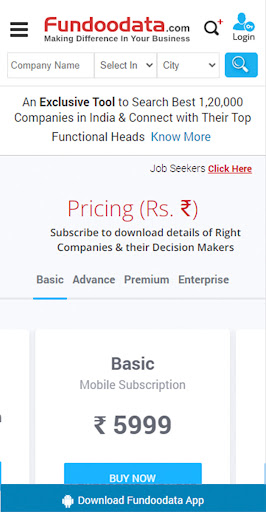 Fundoodata Indian Company Data Screenshot 4 - AppWisp.com