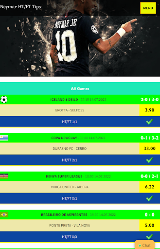 Neymar Half Time Full Time