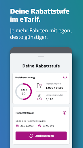 egon – der VGN eTarif Screenshot