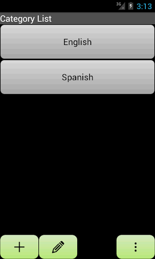 Android application Word card screenshort