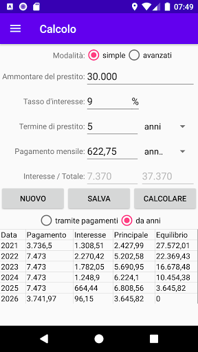 Anteprima dell'app