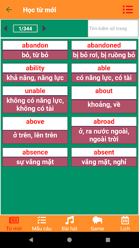 Từ điển Anh Việt Love You 3000 Screen 2