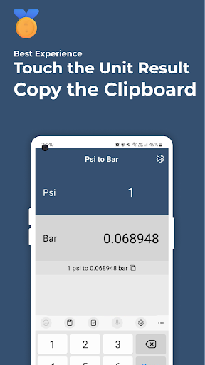 Psi to Bar Converter Screen 3