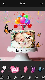 Name Picture on Birthday Cake