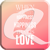 Happiness quotes wallpaper icon