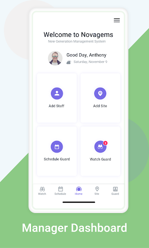 Novagems ManagerApp Screen 2