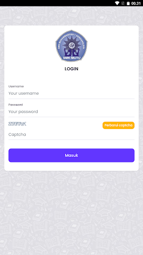 Android application SMK MUTU Gondanglegi screenshort