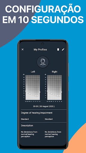 Aparelho Auditivo, Audiometria Captura de Tela do Aplicativo Android 4