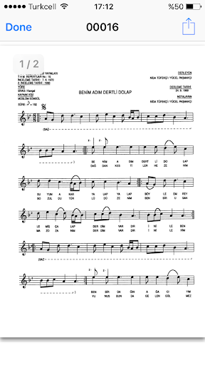 THM Muzik Repertuvar Nota Screenshot 4 - AppWisp.com