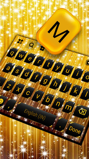 Sparkling Gold Keyboard Backgr Screen 2