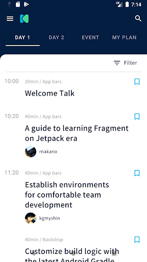 Android application DroidKaigi 2020 screenshort