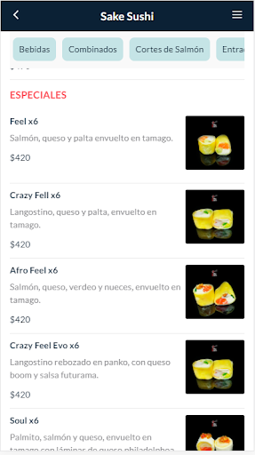 Sake Sushi Screen 3