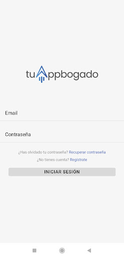 Android application tuAppbogado screenshort
