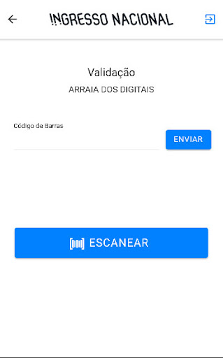 Validação Ingresso Nacional Screen 3