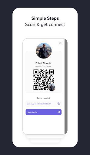Android application pod – Digital Business Card screenshort