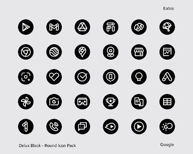 Delux Black - Round Icon Pack Screenshot