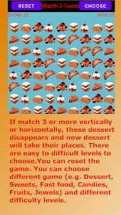Match Three Dessert Game