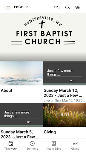 Android application FBC Huntersville screenshort