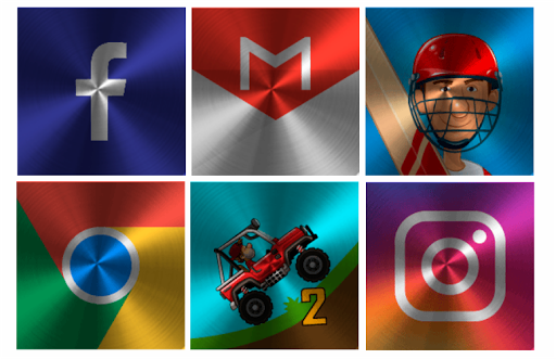 Android application Win Metal - Icon Pack screenshort