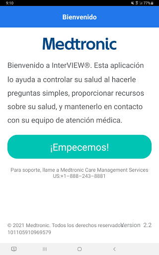 Vista previa de la aplicación