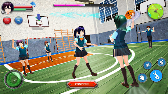 Anime High School Girl 3D Sim Varies with device screenshots 1