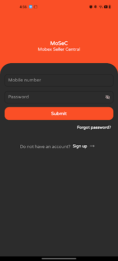 Android application MoSeC | Mobex Seller Central screenshort