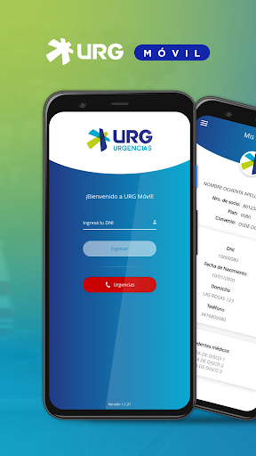 Android application URG Móvil screenshort