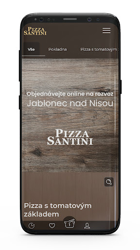 Android application Pizza Santini screenshort