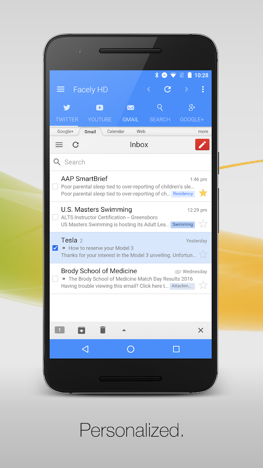 Android application Facely HD Free for Facebook screenshot