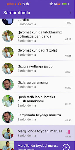 Aperçu de l'application