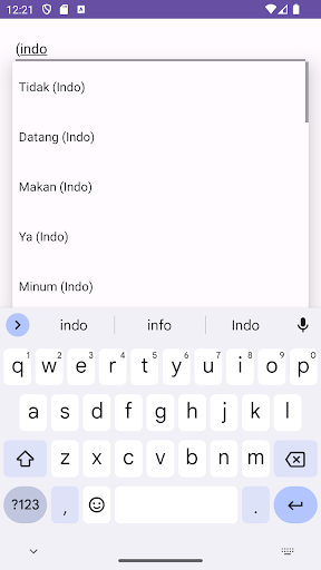 Indonesian Dictionary Screen 3