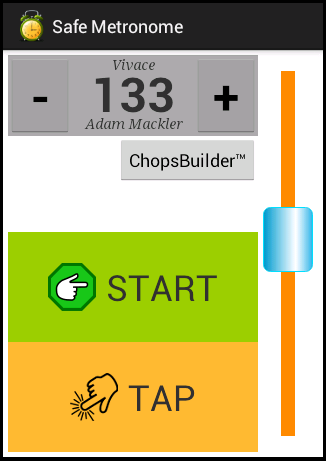 Android application Safe Metronome screenshort