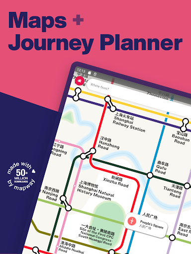 Screenshot of Shanghai Interactive Metro Map