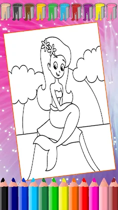 Mermaid Coloring:Mermaid Games - Screenshot 2